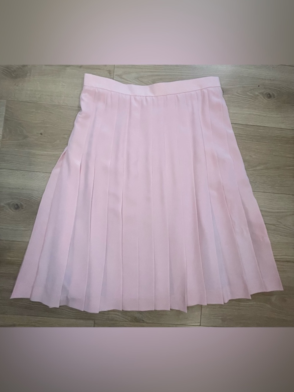 Akris Soft Pink Pleated Midi Skirt